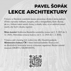 2025 _ Pavel Šopák _ Lekce architektury _ leták